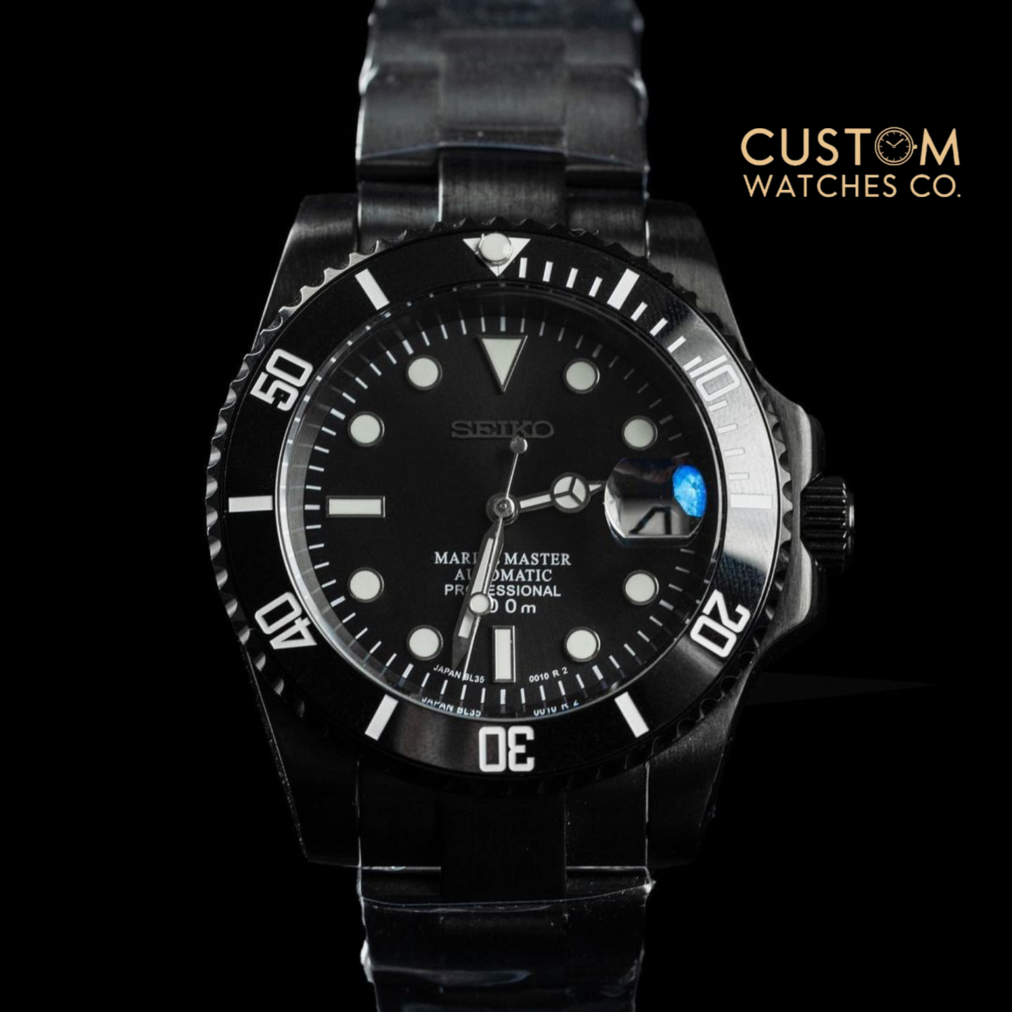 Sub All Black Seiko Mod